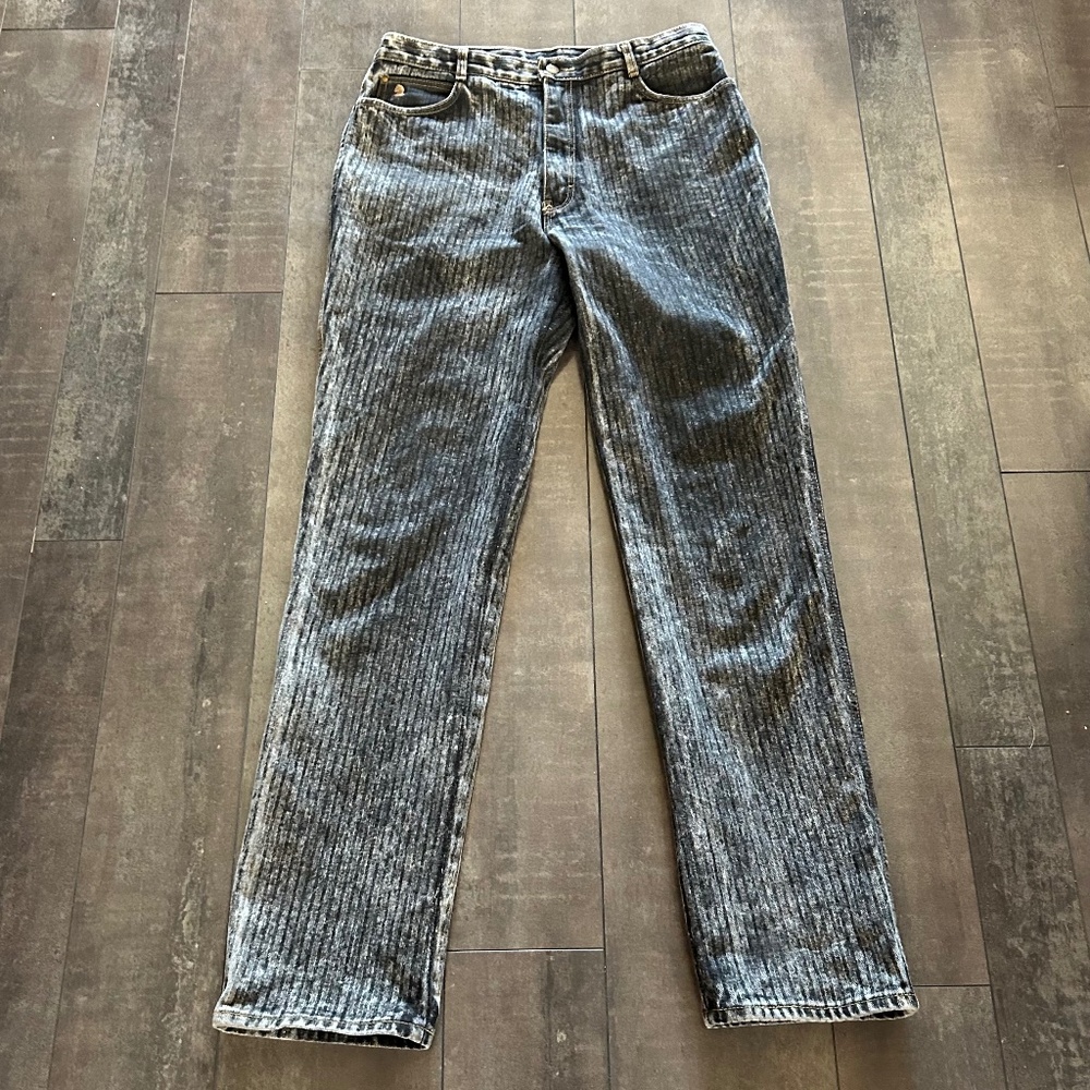 Vintage Jerico Black & Grey Pinstripe Jeans